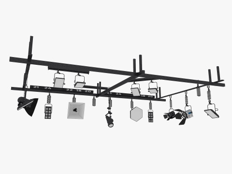 Light Ceiling Rail Model 3D