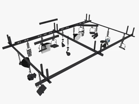 Light Ceiling Rail 3D Model