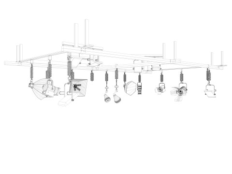 Light Ceiling Rail Model 3D