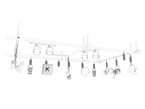 Light Ceiling Rail Model 3D