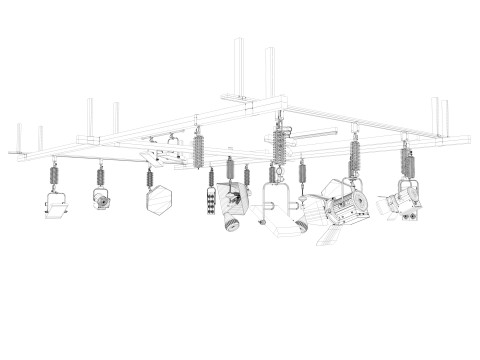 Light Ceiling Rail Model 3D