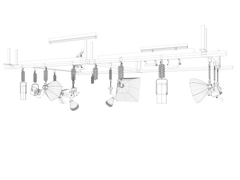 Light Ceiling Rail Model 3D