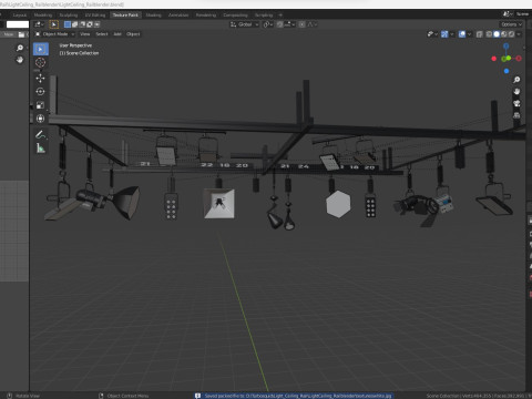 Light Ceiling Rail Model 3D
