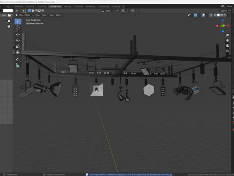 Light Ceiling Rail 3D Model