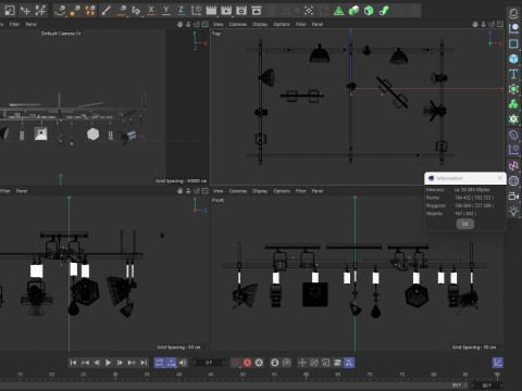 Light Ceiling Rail Model 3D