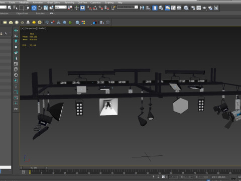 Light Ceiling Rail Model 3D
