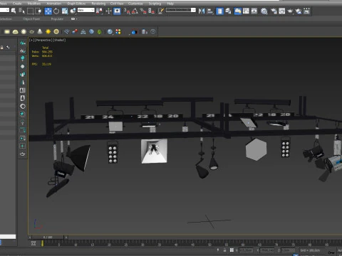 Light Ceiling Rail 3D Model