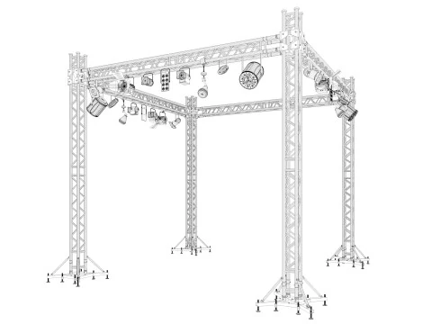 Light Truss 8 3D Model