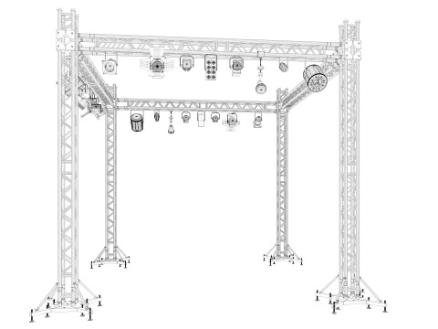 Light Truss 8 3D Model