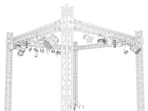 Light Truss 8 3D Model