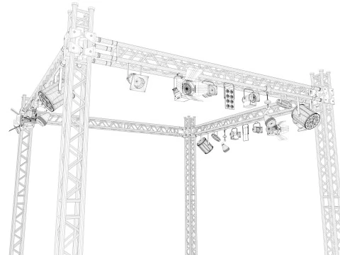 Light Truss 8 3D Model