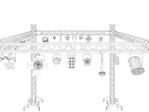 Light Truss 8 3D Model