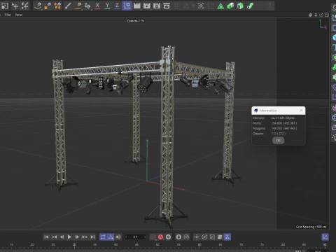 Light Truss 8 3D Model