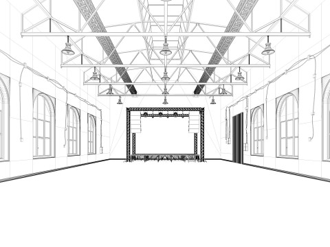 Loft Concert Hall 2 Modello 3D