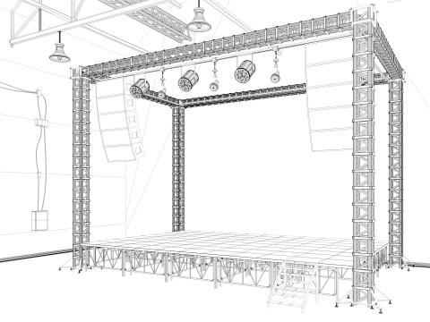 Loft Concert Hall 2 Modello 3D
