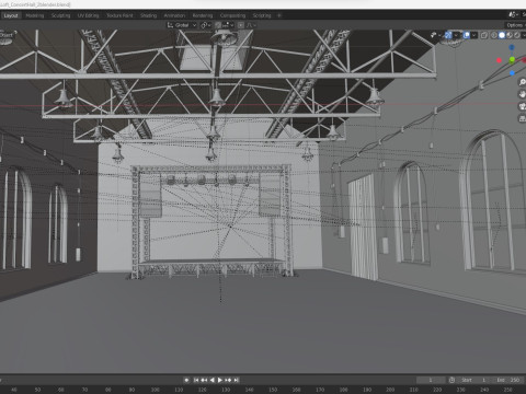 Loft Concert Hall 2 Modello 3D