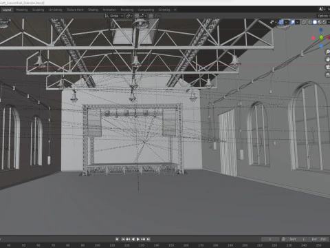 Loft Concert Hall 2 3D Model