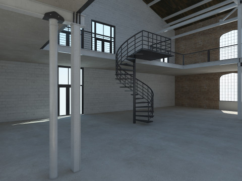 Loft Hall 3D 模型