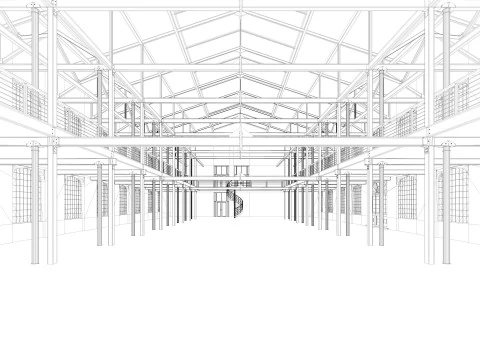 Sala poddaszowa Model 3D