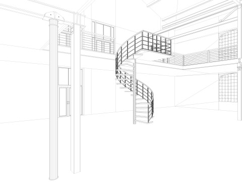 Loft Hall 3D 模型