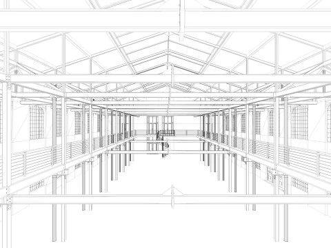 Sala poddaszowa Model 3D