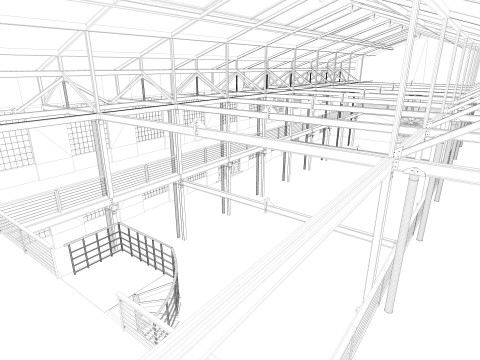Loft Hall 3D 模型