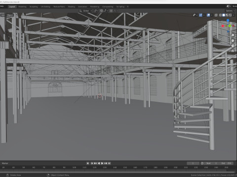 Loft Hall 3D 模型