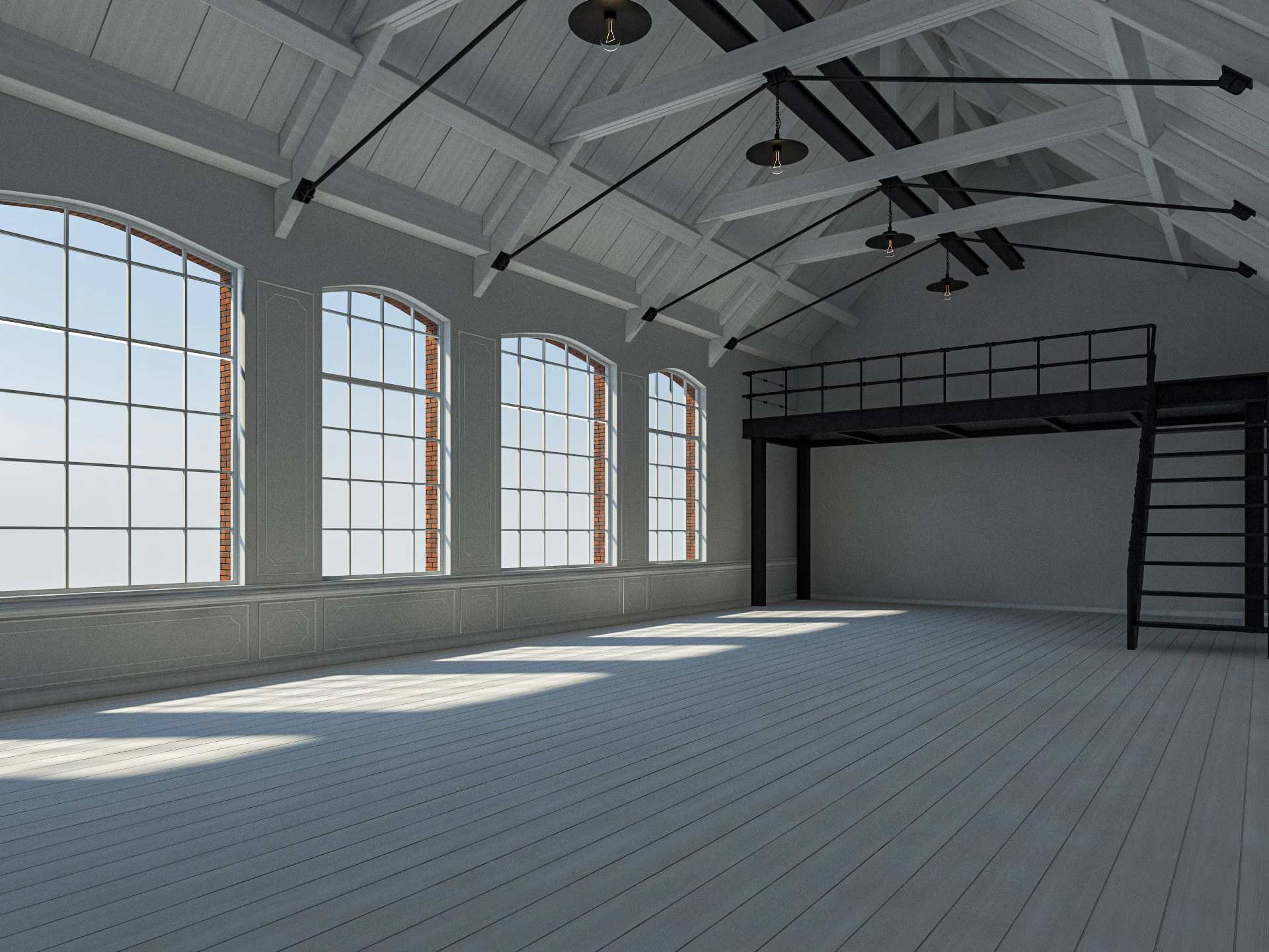 Loft interior Scene 3D Model .c4d .max .obj .3ds .fbx .stl .blend