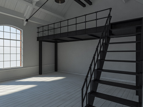 Loft interior Scene 3D-Modell