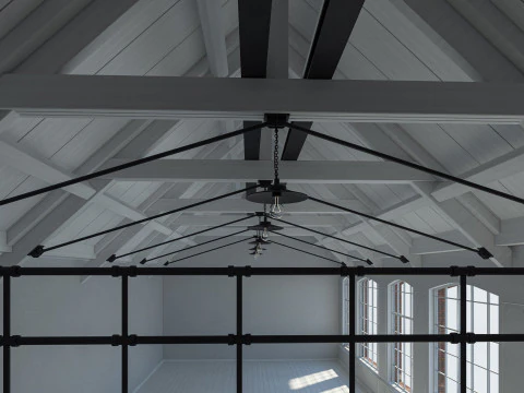 Loft interior Scene 3D Model