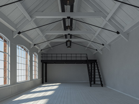 Loft interior Scene 3D-Modell