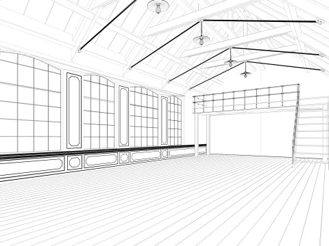 Loft interior Scene 3D Model