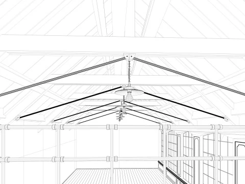 Loft interior Scene 3D Model