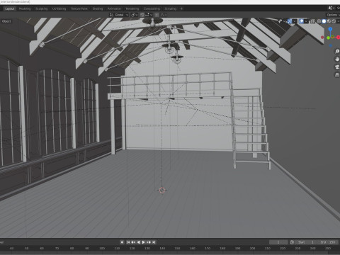 Loft interior Scene 3D-Modell