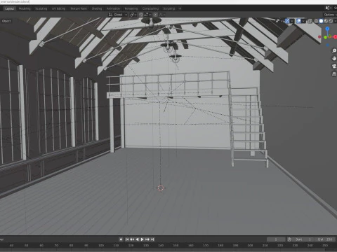 Loft interior Scene 3D Model