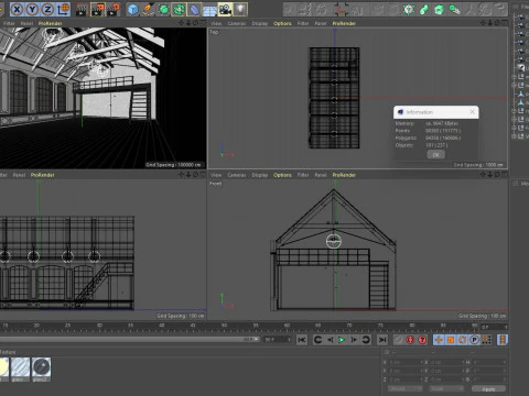 Loft interior Scene 3D Model