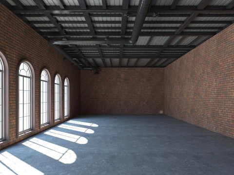 Loft interior Scene 2 3D Model