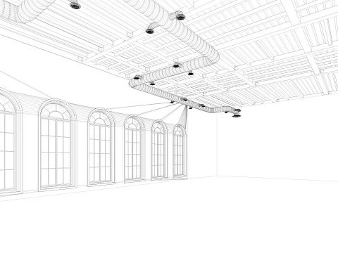 Loft interior Scene 2 3D Model