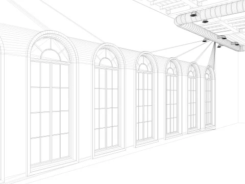 Loft interior Scene 2 3D Model