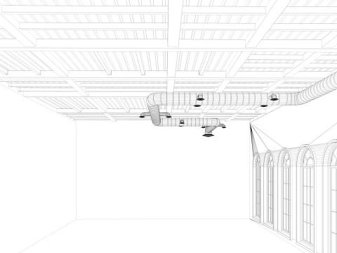 Loft interior Scene 2 3D Model