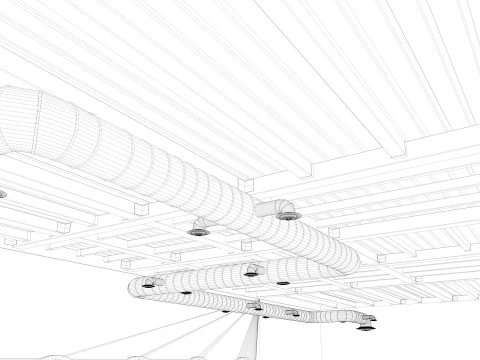 Loft interior Scene 2 3D Model