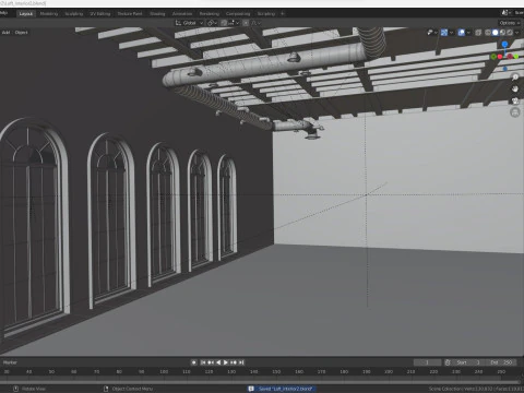 Loft interior Scene 2 3D Model