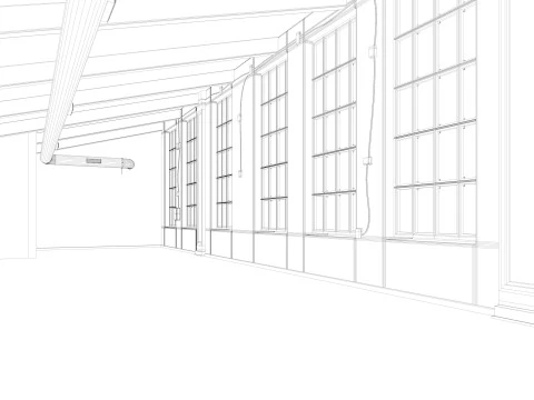Loft interior Scene 3 3D Model