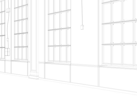 Loft interior Scene 3 3D Model