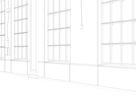 Loft interior Scene 3 3D Model