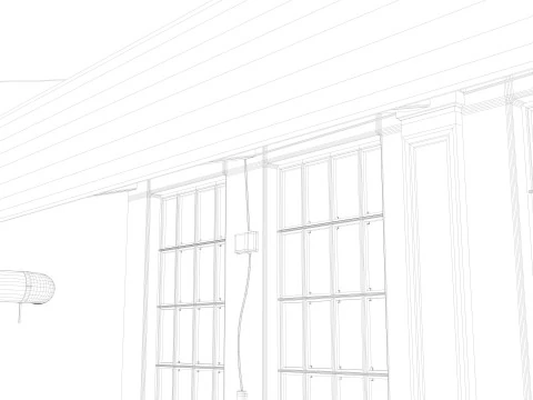 Loft interior Scene 3 3D Model