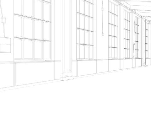 Loft interior Scene 3 3D Model