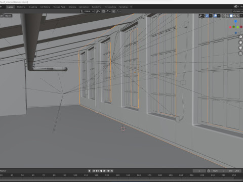 Loft interior Scene 3 3D Model