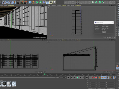 Loft interior Scene 3 3D Model