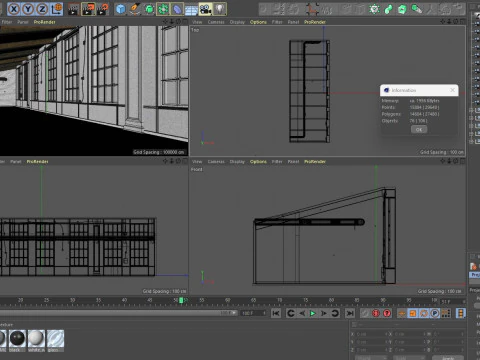 Loft interior Scene 3 3D Model